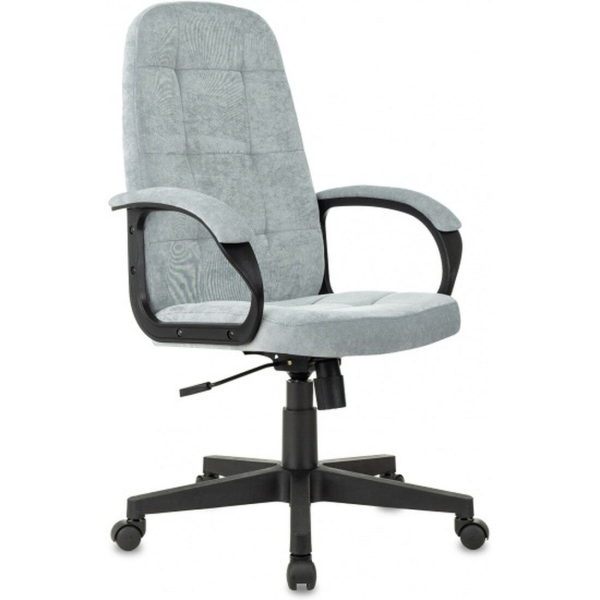 Технопапа · Кресло руководителя Бюрократ CH 002 Fabric серо-голубой Light-28 крестов. пластик