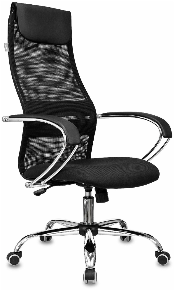 Технопапа · Кресло руководителя Бюрократ CH-607SL, обивка: сетка/ткань, цвет: черный Neo Black