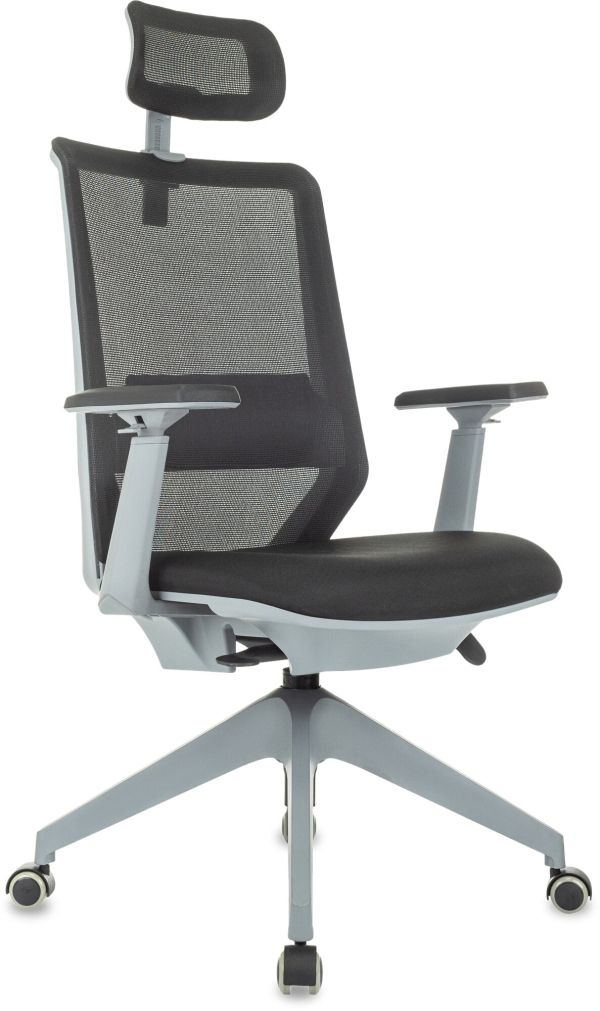 Технопапа · Бюрократ Кресло руководителя Бюрократ MC-G611NL-H черный Elastic-102 с подголов. крестов.4-луч. пластик пластик серый