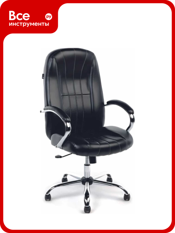 Технопапа · Кресло руководителя Бюрократ T-898SL черный искусственная кожа крестовина хром T-898SL/BLACK