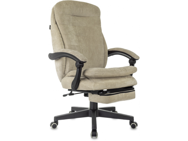 Технопапа · Кресло руководителя T-9950MSG-F Fabric песочный Light-21 крестов. пластик подст. для ног