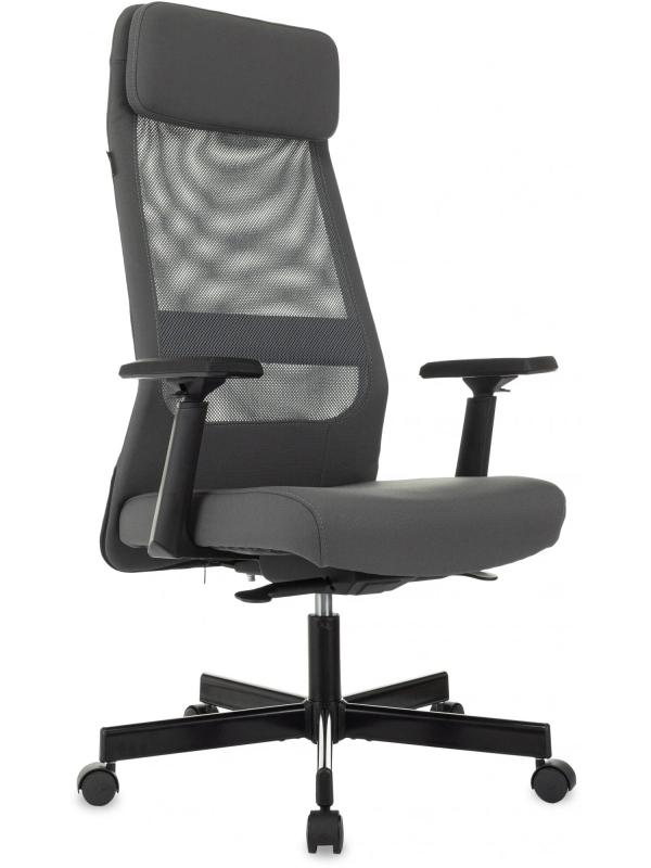 Технопапа · Кресло руководителя Бюрократ T-995, обивка: сетка/ткань, цвет: серый Neo Grey (T-995/NEO-GREY)