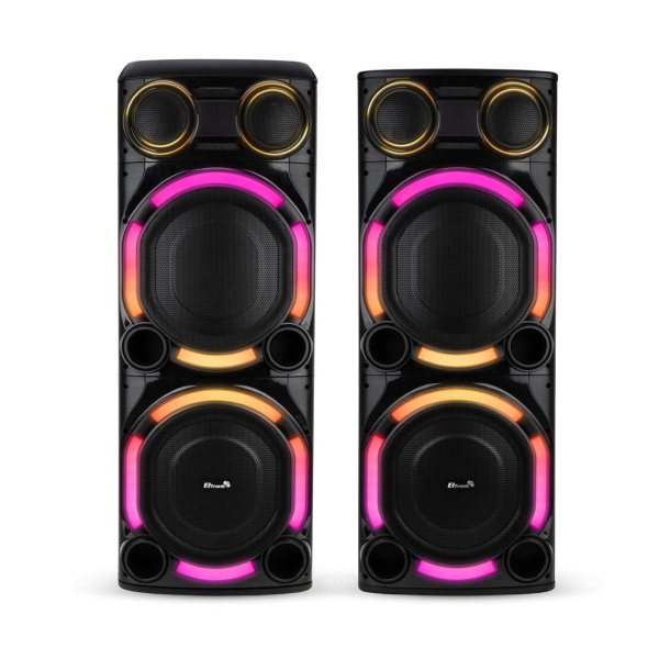 Технопапа · Акустическая система ELTRONIC 15" 30-57 CRAZY BOX 5000, 500Вт, динамик 4шт, комплект 2 колонки с TWS, черный