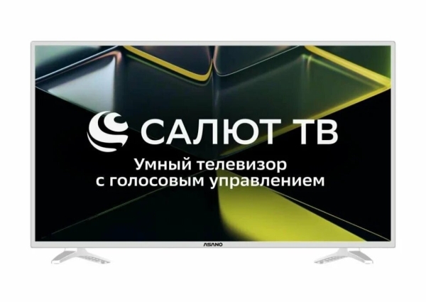 Технопапа · 43" Телевизор ASANO 43LF5011T, FULL HD, белый, SMART TV, Салют ТВ, LED, 60 Гц