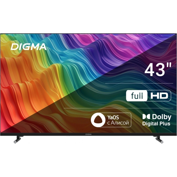 Технопапа · ЖК-телевизор Digma 43" DM-LED43SBB33 (DM-LED43SBB33) FHD, YaOS черный