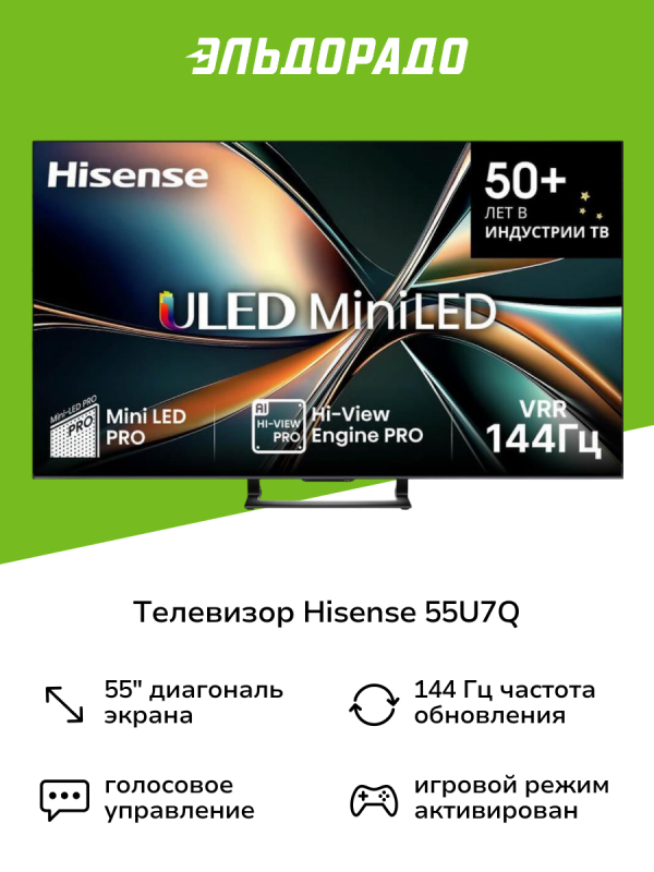 Технопапа · Телевизор Hisense 55U7Q