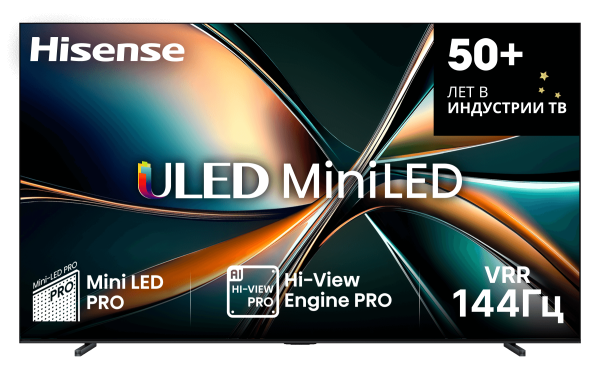 Технопапа · Телевизор Hisense 85U7Q, 85", Mini-LED Entry, 4K HDR, Smart TV, VIDAA U8.5, темно-серый