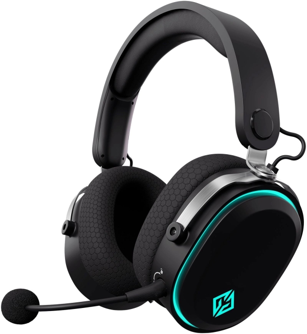 Технопапа · Наушники с микрофоном GMNG GG-HS405W черный, компьютерные, игровые BT/Radio/3.5mm оголовье (1899873)