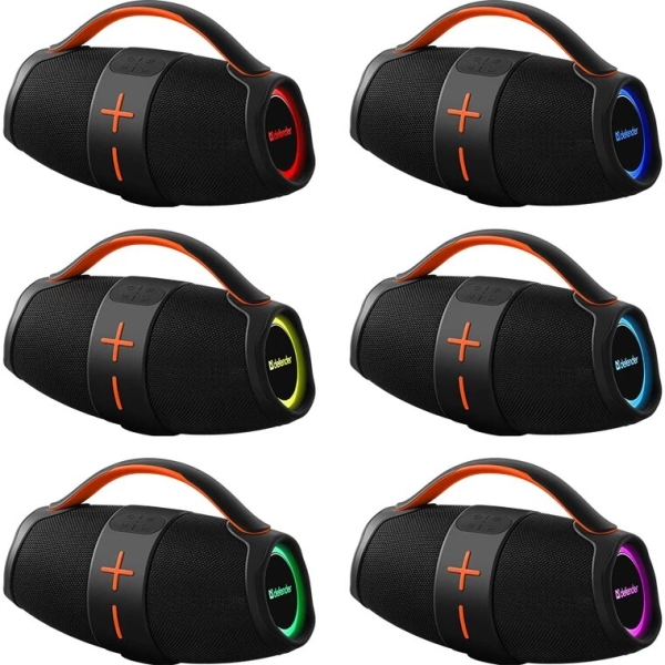 Технопапа · Колонка портативная Defender Beatbox 24, черный Стерео, 25Вт, пластик, резина, AUX, USB , USB Type-C