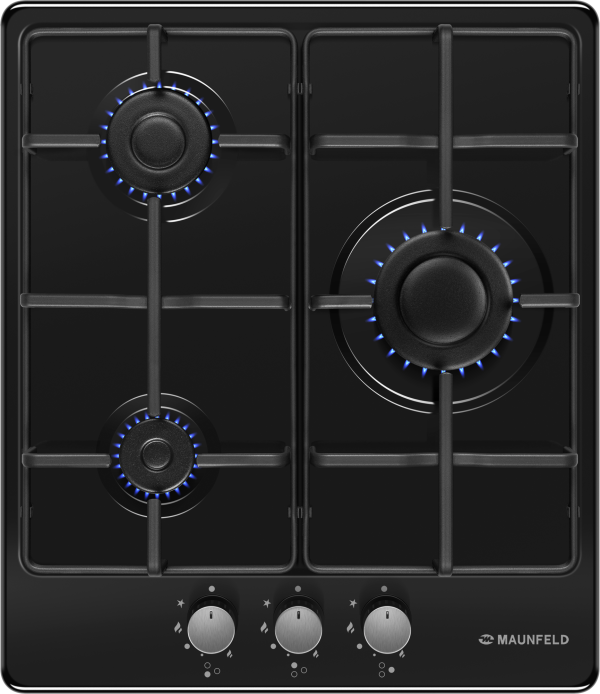 Технопапа · Газовая варочная панель MAUNFELD EGHE.43.3STS-EB, черный