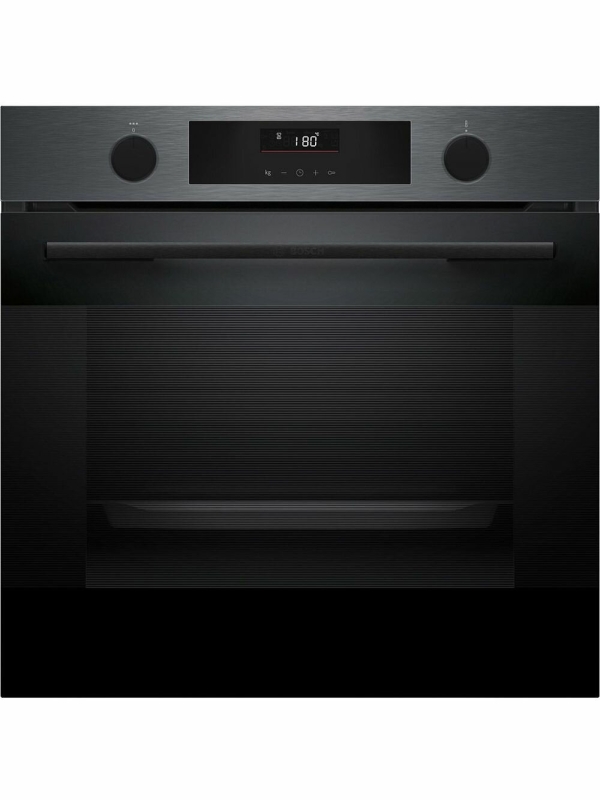 Технопапа · Электрический духовой шкаф BOSCH HUA736EG0T, 59.5 см, 76 л, 8 режимов, гидролиз + EcoClean, чёрный