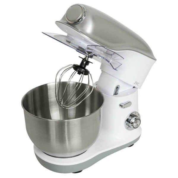 Технопапа · Миксер планетарный JVC JK-MX510 silver (чаша 5.2л, 1200Вт, 6 скоростей)