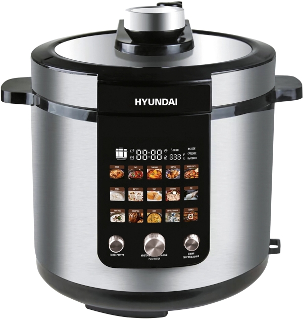 Технопапа · Мультиварка-скороварка Hyundai HYMC-2402 6л 1200Вт серебристый/черный