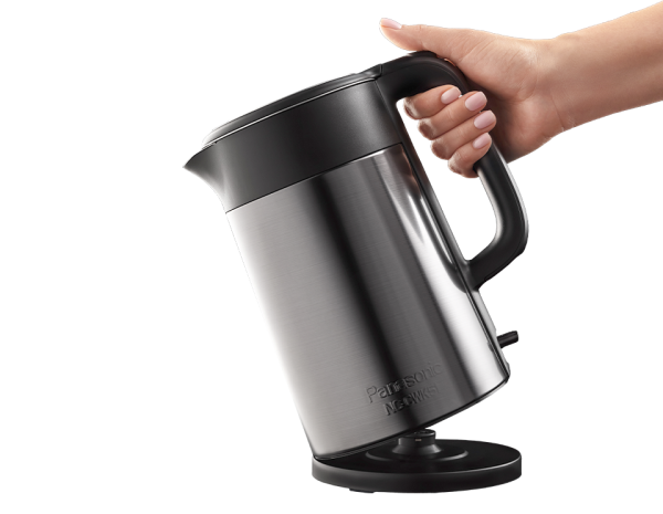 Технопапа · Электрический чайник Panasonic NC-CWK51, 1.7л, цельная колба, нержавеющая сталь, черный