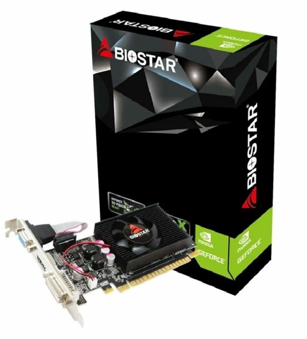 Технопапа · Видеокарта BIOSTAR NVIDIA GT610 2GB GDDR3 64-bit HDMI RTL (VN6103THX6)