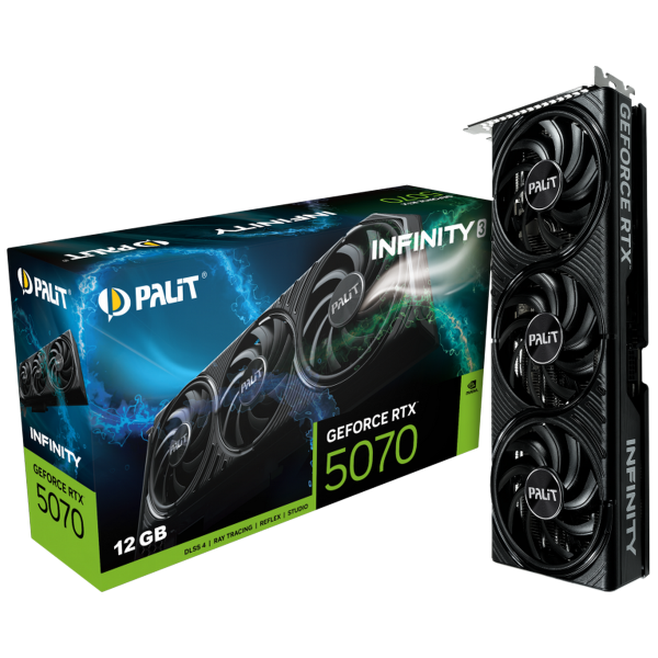 Технопапа · Видеокарта Palit GeForce RTX 5070 Infinity 3 (NE75070019K9-GB2050S)