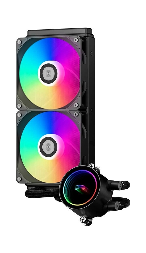 Технопапа · PCCOOLER Система водяного охлаждения PcCooler DA240 BK ARGB Soc-AM5/AM4/1200/1700/1851 черный 4-pin 33.8dB Al 270W Ret (DA240-BKAWXX-GL)