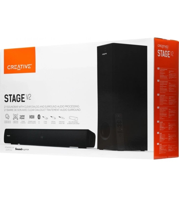 Технопапа · Колонки Creative Stage V2, черный (51mf8375aa001)