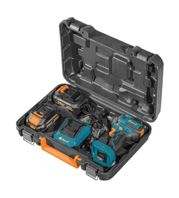 Технопапа · Гайковерт Bort BSR-21U 93418477 (с 2-мя АКБ, кейс), 2700 об/мин, 800 Н·м, аккумулятор 18 В/4 А·ч