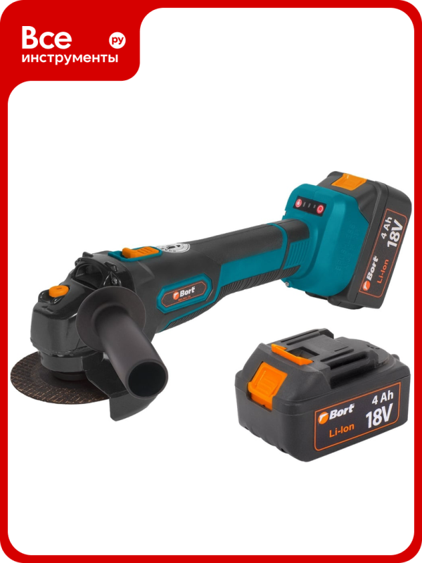 Технопапа · Шлифовальная угловая аккумуляторная машина BORT BWS-18Li-125 93722340