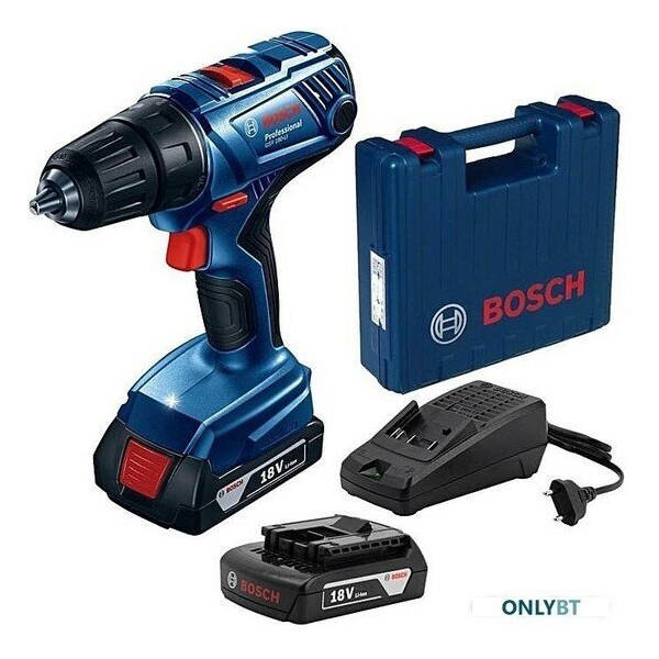 Технопапа · Шуруповерт Bosch GSB 180-LI Professional 06019F8307 (с 2-мя АКБ, кейс)