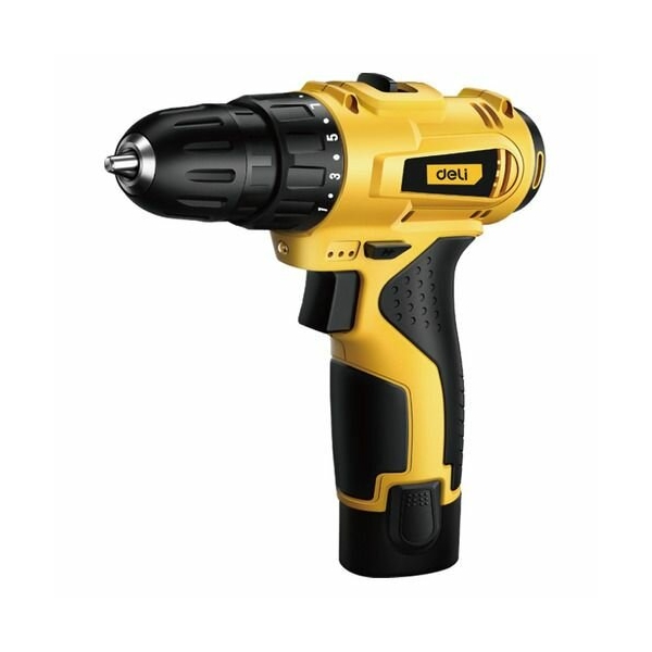Технопапа · Дрель-шуруповерт Deli DL-DZ12-E2D1, 1.5Ач, с двумя аккумуляторами