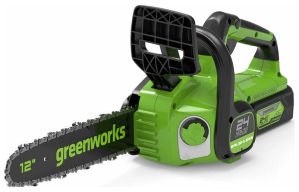 Технопапа · Цепная пила аккумуляторная Greenworks GD24CS30, 24V.