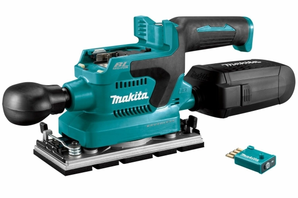 Технопапа · Аккумуляторная вибрационная шлифовальная машина Makita, 93x230 мм, 12000 об/мин, DBO381ZU