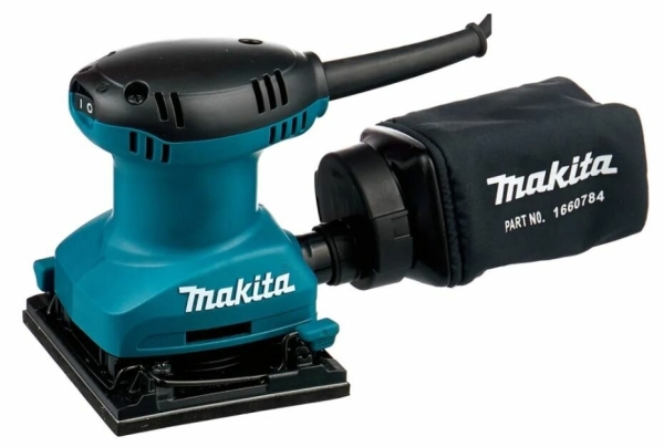 Технопапа · Вибрационная шлифмашинка Makita BO4557, плавный пуск, подключение пылесоса, 180Вт