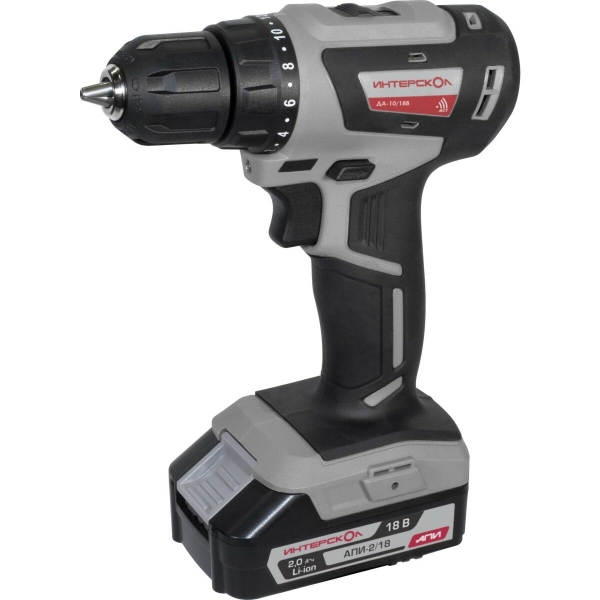 Технопапа · Дрель-шуруповерт аккумуляторная ИНТЕРСКОЛ ДА -10/18В