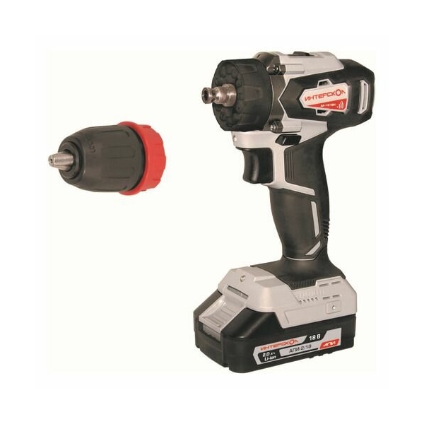 Технопапа · Дрель-шуруповерт Интерскол ДА-13/18ВК, 2Ач, с двумя аккумуляторами [575.2.2.77]