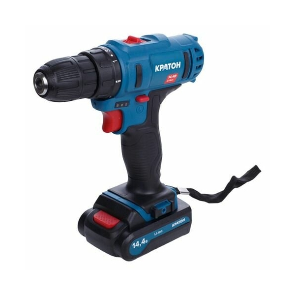 Технопапа · Дрель-шуруповерт кратон CD-14,4-Li-1,5, 1.5Ач, с двумя аккумуляторами [3 11 01 055]