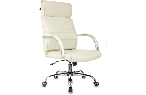 Технопапа · Кресло руководителя Бюрократ T-8010SL, обивка: эко. кожа, цвет: слоновая кость (T-8010SL/IVORY)