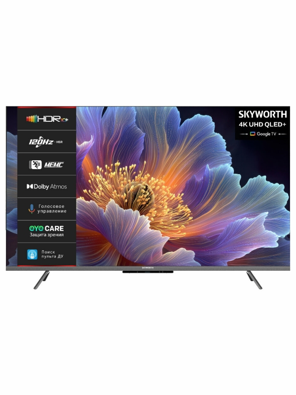 Технопапа · Телевизор Skyworth 65 65Q66H, разрешение 4К Ultra HD, QLED, Google TV