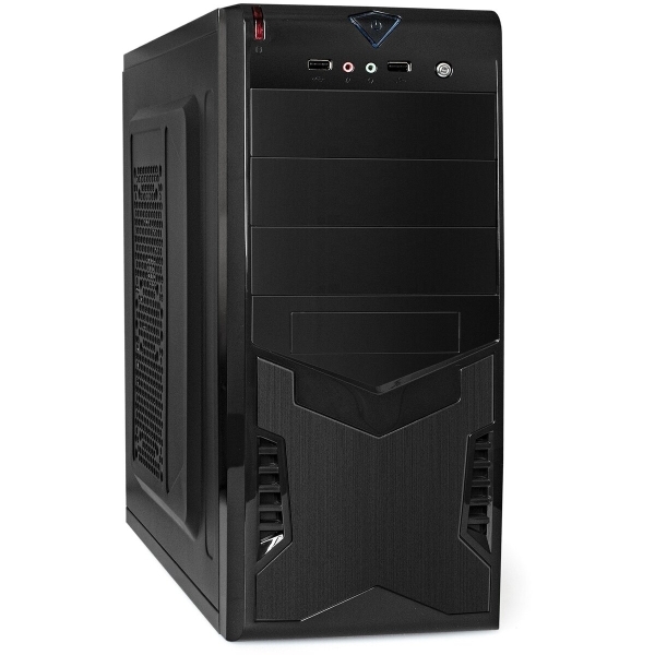 Технопапа · Корпус Miditower ExeGate CP-601-UNS450 (ATX, БП UNS450 с вент. 12см, 2*USB, аудио, черный)