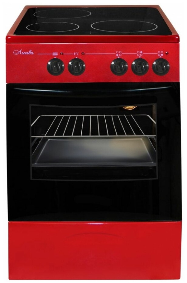 Технопапа · Электроплита Лысьва EF3001MK00 (ЭПС 301 МС) 50 см, 57 л, 3 конфорки, красный