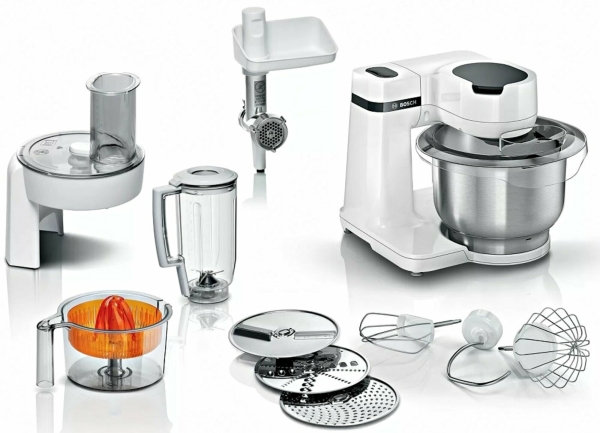 Технопапа · Кухонный комбайн Bosch MUMS2EW40, блендер, соковыжималка, мясорубка, 4 скорости, 700 Вт, белый