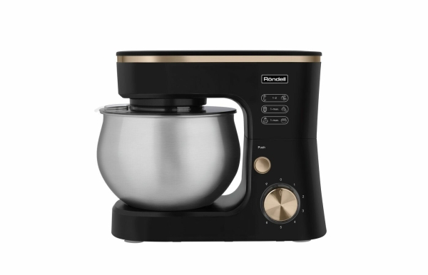 Технопапа · Кухонная машина RONDELL RDE-1404, черная, 2000Вт, нержавеющая сталь