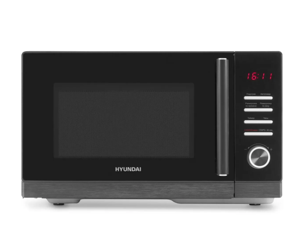 Технопапа · Микроволновая печь Hyundai "HYM-D3012", 25л, 800Вт, с автоповаром, черная