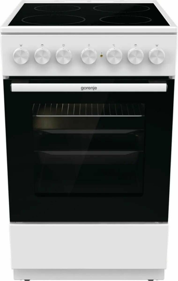 Технопапа · Плита Gorenje GEC5B41WG, электрическая, 4 конфорки , быстрый нагрев