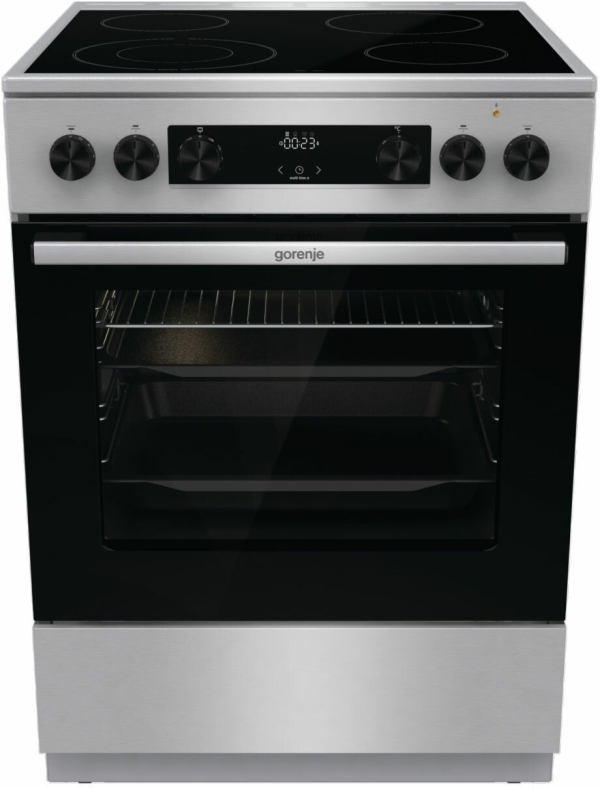 Технопапа · Электроплита Gorenje GECS6C70XC 60 см, 4 конфорки, серебристый