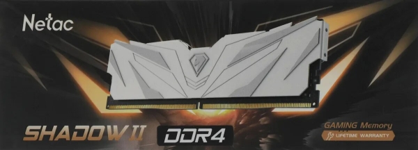 Технопапа · Оперативная память Netac Shadow II NTSSD4P26SP-16W, 16ГБ, 2666МГц, белая