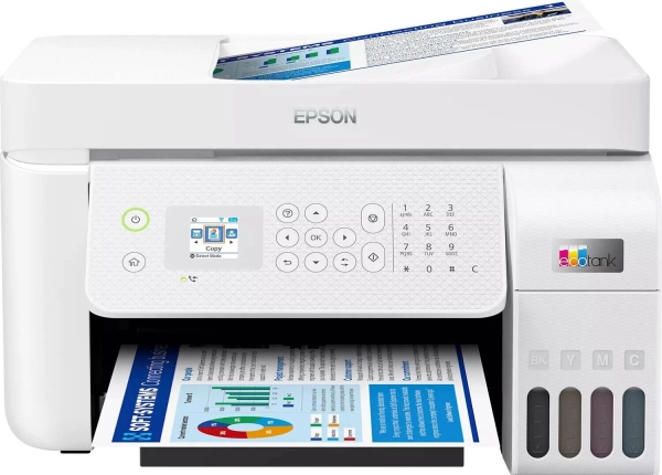 Технопапа · МФУ струйный Epson EcoTank L5296 (C11CJ65411) A4 WiFi белый