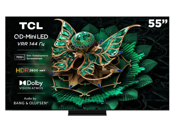Технопапа · Телевизор TCL 55C7K, диагональ 55", разрешение 4K UHD, частота 144 Гц