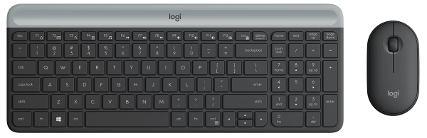 Технопапа · Комплект клавиатура + мышь Logitech MK470 Slim, графитовый