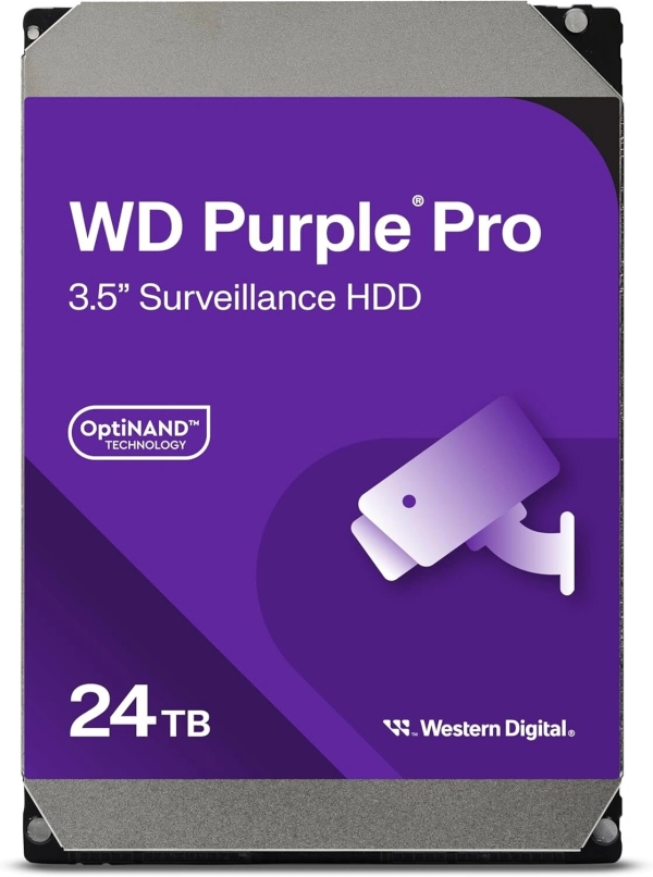 Технопапа · Жесткий диск WD SATA-III 24TB WD241PURP Surveillance Purple Pro (7200rpm) 512Mb 3.5"