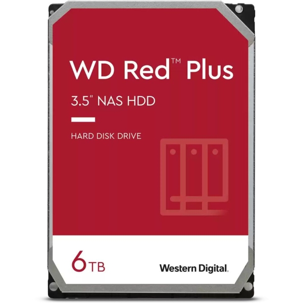 Технопапа · Жесткий диск Western Digital WD Red Plus 6 ТБ Жесткий диск (HDD) Western Digital 6Tb Red Plus 3.5" (WD60EFPX)