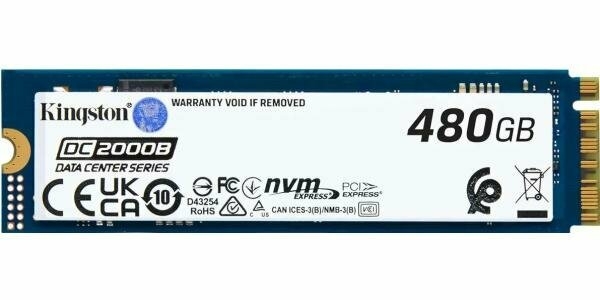 Технопапа · Твердотельный накопитель SSD M.2 480 Gb Kingston DC2000B Read 7000Mb/s Write 800Mb/s 3D NAND TLC SEDC2000BM8/480G