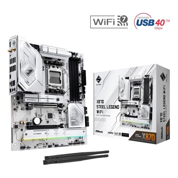 Технопапа · Материнская плата Asrock X870 STEEL LEGEND WIFI (AM5, ATX)
