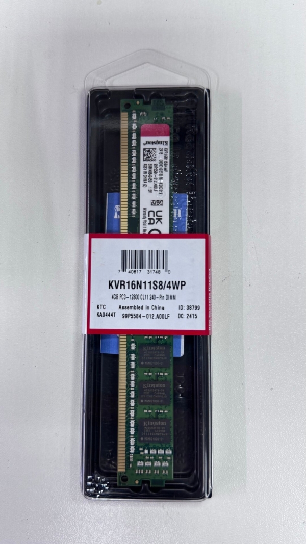 Технопапа · Оперативная память Kingston Valueram KVR16N11S8/4WP 4 Гб, DDR3, DIMM, 1600МГц